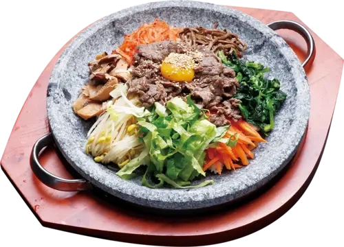R1. Beef Bulgogi Hot Stone Bibim Bap